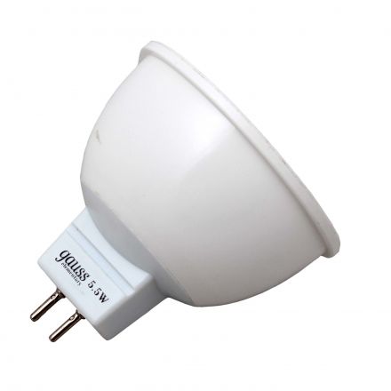 Лампа светодиодная LED 5,5 Вт 430 Лм 3000К теплая GU5.3 MR16 Elementary Gauss