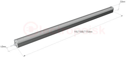 ДБП-22Вт, IP54, 4000К, 2800Лм, призм., L=0.9м, АТ-ССО-43-22-34