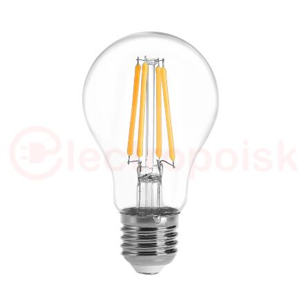 Лампа светодиодная LED 9вт Е27 белый FILAMENT