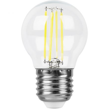 Лампа светодиодная LED 9вт Е27 теплый шар FILAMENT