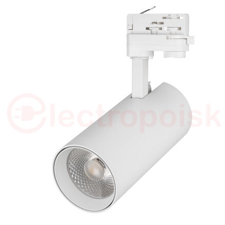 Светильник трековый LGD-GERA-4TR-R90-30W Warm3000 (WH, 24 deg, 230V) (ARL, IP20 Металл, 5 лет)