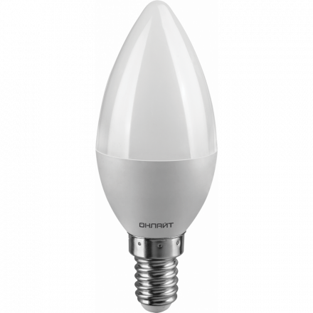 Лампа светодиодная LED 6вт E14 теплый матовая свеча