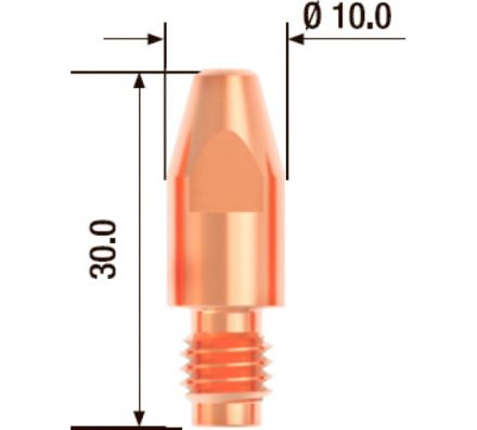 Наконечник контактный M8х30 мм ECU D 0.9 мм (25 шт.)