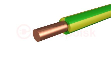 Провод ПуВ нг(А)LS 1х6.0 желто-зеленый (бухта)