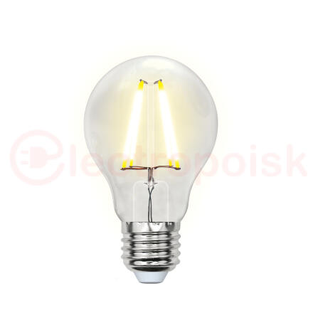 LED-A60-8W/WW/E27/CL GLA01TR Лампа светодиодная. Форма ''A'', прозрачная. Серия Air. Теплый белый свет (3000K). Картон. ТМ Uniel