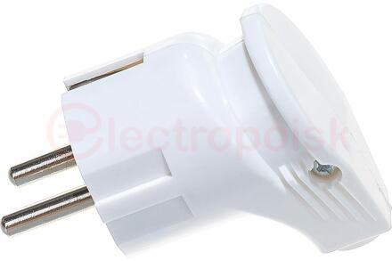 Вилка Navigator 61 362 NCA-PL04-16A-E-WH угловая с заземлением белая