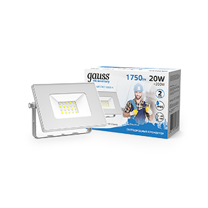 Прожектор светодиодный ДО-20 Вт 1750 Лм 6500К IP65 200-240 В белый LED Elementary Gauss