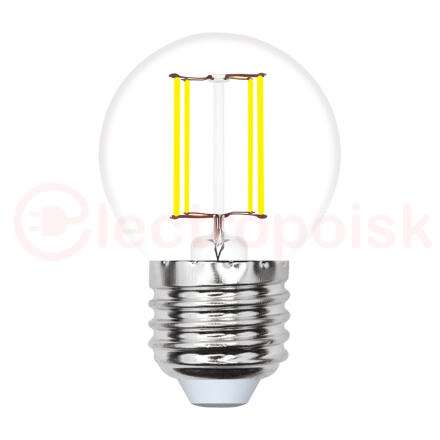 Лампа светодиодная с трехступенчатым диммером 100-50-10 LED 5вт 175-250В шар 420Лм Е27 3000К Uniel Multibrigh филамент