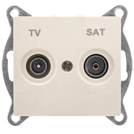 GUSI Bravo механизм розетки TV+ SAT, оконечной, скрытая  установка. Цвет бежевый.