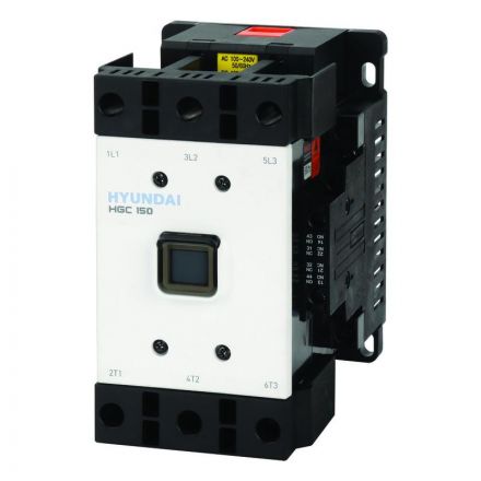 Магнитный контактор HGC150 22NS F440 150А 75кВт при АС3 (380-440В) кат. 380В АC 110-220 DC 2НО+2НЗ