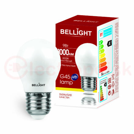 Лампа LED 9Вт 3000K 1000Лм E27 IP 65 Шар Bellight