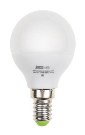 Лампа светодиодная LED 5Вт E14 400Лм теплый матовая шар 230V/50Hz ECO