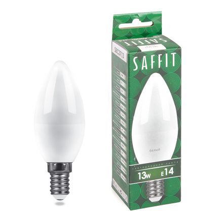 Лампа светодиодная LED 13вт Е14 белый матовая свеча