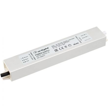Блок питания ARPV-24036-D (24V, 1.5A, 36W) (ARL, IP67 Металл, 3 года)