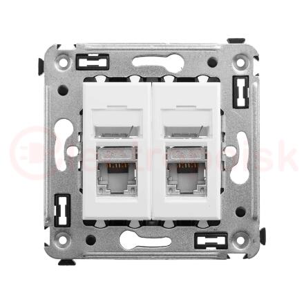 Avanti Розетка RJ-45 в стену, 5e двойная экранированная, ''Белое облако''