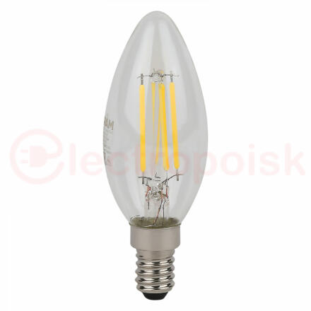 Лампа светодиодная филаментная LED Star Свеча 4Вт (замена 40Вт), 480Лм, 2700К, цоколь E14 OSRAM