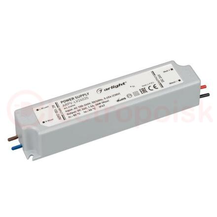 Блок питания ARPV-LV24035 (24V, 1.5A, 36W) (ARL, IP67 Пластик, 2 года)