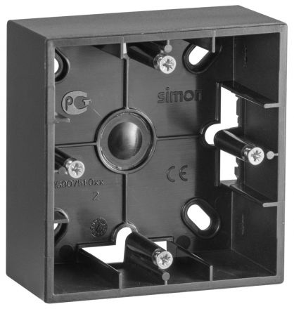Simon15 Коробка для наружного монтажа на 1 пост,  графит