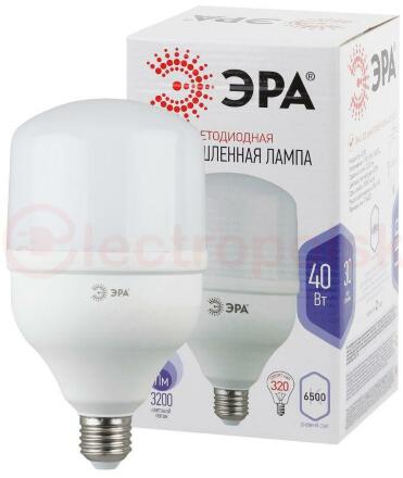 LED POWER T120-40W-6500-E27 ЭРА (диод, колокол, 40Вт, хол, E27) (20/200)