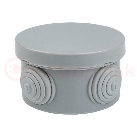 Коробка распаячная с крышкой КМР-040-039 наружная 85х40 АБС серая 4 входа IP54 PROxima