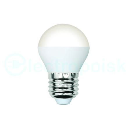 Лампа светодиодная LED-G45-5W/4000K/E27/FR/SLS Форма шар матовая Белый свет (4000K) ТМ Volpe
