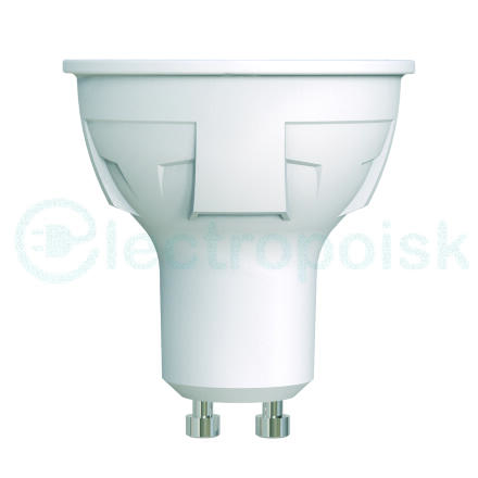LED-JCDR 6W/WW/GU10/FR/DIM PLP01WH Лампа светодиодная, диммируемая. Форма «JCDR», матовая. Серия ЯРКАЯ. Теплый белый свет (3000K). Картон. ТМ Uniel