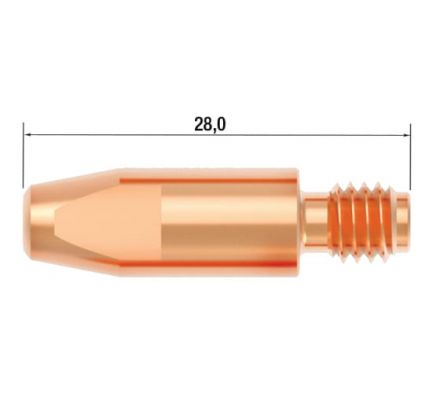 Наконечник контактный M6х28 мм CuCrZr D 1.2 мм (25 шт.)