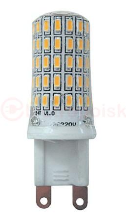 Лампа светодиодная LED 7Вт G9 400Лм 220V/50Hz теплый