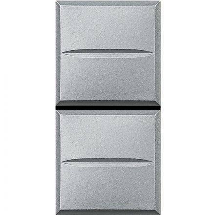 Axolute Кнопка двойная 1Р (NO) + 1Р (NO) 10А 250В~ алюминий
