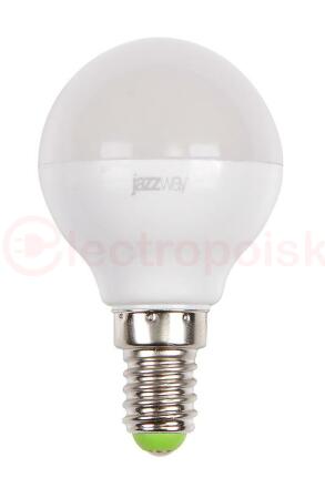 Лампа светодиодная LED 7w E14 4000K шар 230/50 Jazzway