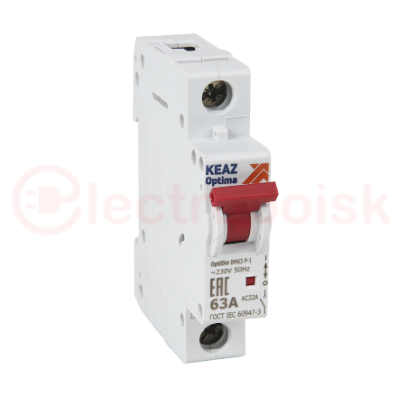 Выключатель нагрузки 1П 40А 400В OptiDin BM63P-140-УХЛ3 (ВМ63Р)