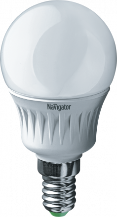 Лампа светодиодная LED 5вт E14 белая шар