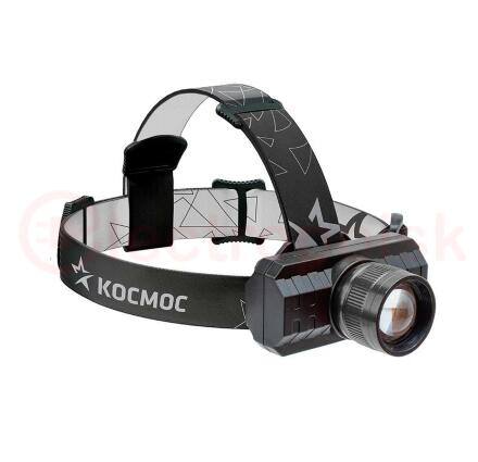 Фонарь налобный аккумуляторный KocH3WZoo, 3W, аккум. 3,7V 1,2Ah, 180Lm, 8 часов, Космос